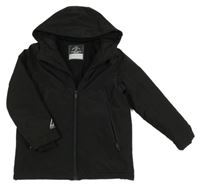 Černá šusťáková zimní bunda s kapucí George