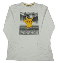 Bílé triko s Pikachu 