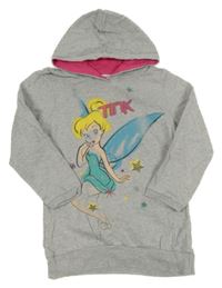 Šedá melírovaná mikina se Zvonilkou a kapucí Disney