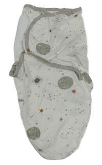 Bílo-šedá bavlněná rychlozavinovačka 