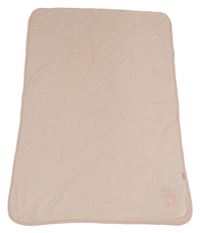 Světlerůžová chlupatá deka s výšivkou 