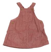 Starorůžové laclové manšestrové šaty Next