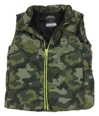 Khaki army šusťáková zateplená vesta Primark