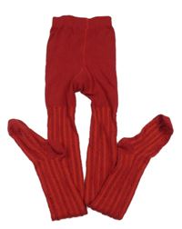 Červené vzorované punčocháče H&M