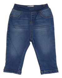 Modré skinny rifle s úpletovým pasem Primark