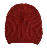 Cihlová pletená čepice 