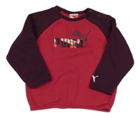 Růžovo-fialová mikina s logem Puma