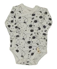 Bílo-černé zavinovací body s planetami 