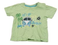 Světlezelené tričko s autem 