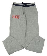 Šedé melírované tepláky s nápisem Pepperts