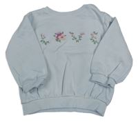 Světlemodrá mikina s výšivkami M&S