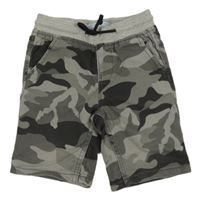 Šedé army plátěné kraťasy s úpletovým pasem Primark