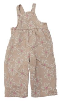 Světlerůžové květované laclové tepláky M&S