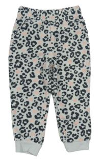 Šedé vzorované chlupaté pyžamové kalhoty George