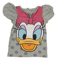 Šedé tričko s Daisy H&M