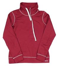 Růžová sportovní thermo mikina s límečkem 