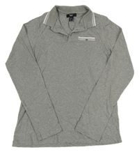 Šedo-bílé polo triko New Look