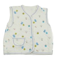 Bílo-modro-zelená tepláková vesta s balony 