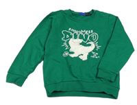 Zelená mikina s dinem Lupilu