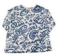 Bílo-tmavomodré vzorované triko George