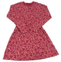 Fuchsiové květované šaty George