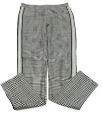 Černo-bílé vzorované legíny s třpytivými pruhy Y.F.K.