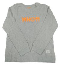 Šedá mikina s nápisem Tchibo