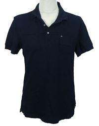 Pánské tmavomodro-šedé polo tričko 883Police 