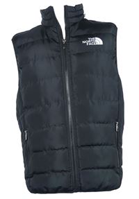 Pánská černá šusťáková zateplená vesta s logem The North Face 