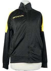 Dámská černo-žlutá sportovní propínací mikina zn. Givova