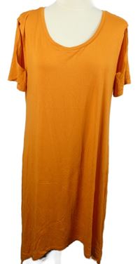 Dámské oranžové šaty s průstřihy na ramenou Simply Be 