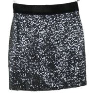 Dámská stříbrná flitrová sukně George 