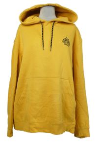 Pánská okrová mikina s logem a kapucí H&M