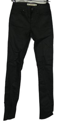 Dámské černé skinny koženkové kalhoty Next 