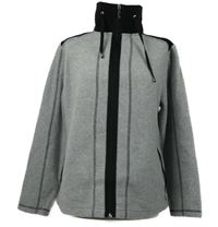 Dámská šedo-černá fleecová propínací mikina CollectionL 