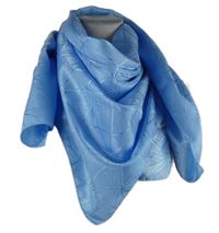 Dámský světlemodrý vzorovaný šátek 