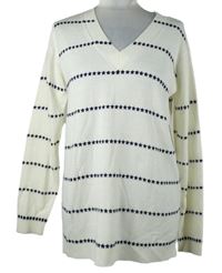 Dámský bílý svetr s hvězdičkami Papaya 