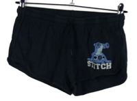 Dámské tmavomodré teplákové kraťasy se Stitchem Disney 