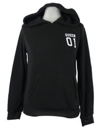 Dámská černá mikina s kapucí 