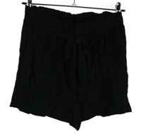 Dámské černé volné kraťasy s mašlí Primark 