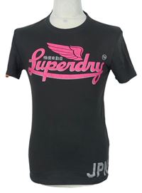 Pánské tmavošedé tričko s logem Superdry 