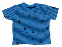 Modro-černé pruhované tričko s hvězdičkami Primark