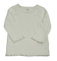 Bílé žebrované triko F&F