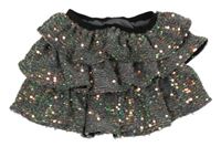 Černo-bílá flitrovaná sukně Dunnes 