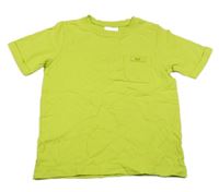 Neonově zelené tričko s kapsou Topolino