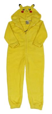 Žlutá chlupatá kombinéza s kapucí - Pikachu H&M