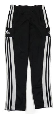 Černo-bílé sportovní tepláky Adidas