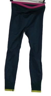 Dámské tmavomodro-tmavozelené spodní legíny Dunnes