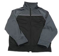 Černošedá sportovní propínací mikina Decathlon