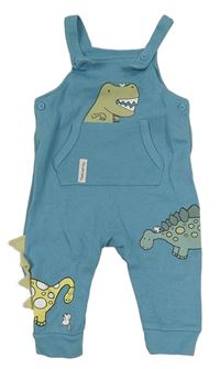 Světlemodré pletené laclové tepláky s dinosaury George